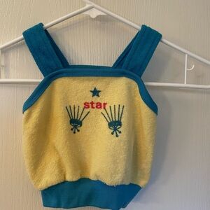 Yellow and Blue Kids Tank Top
